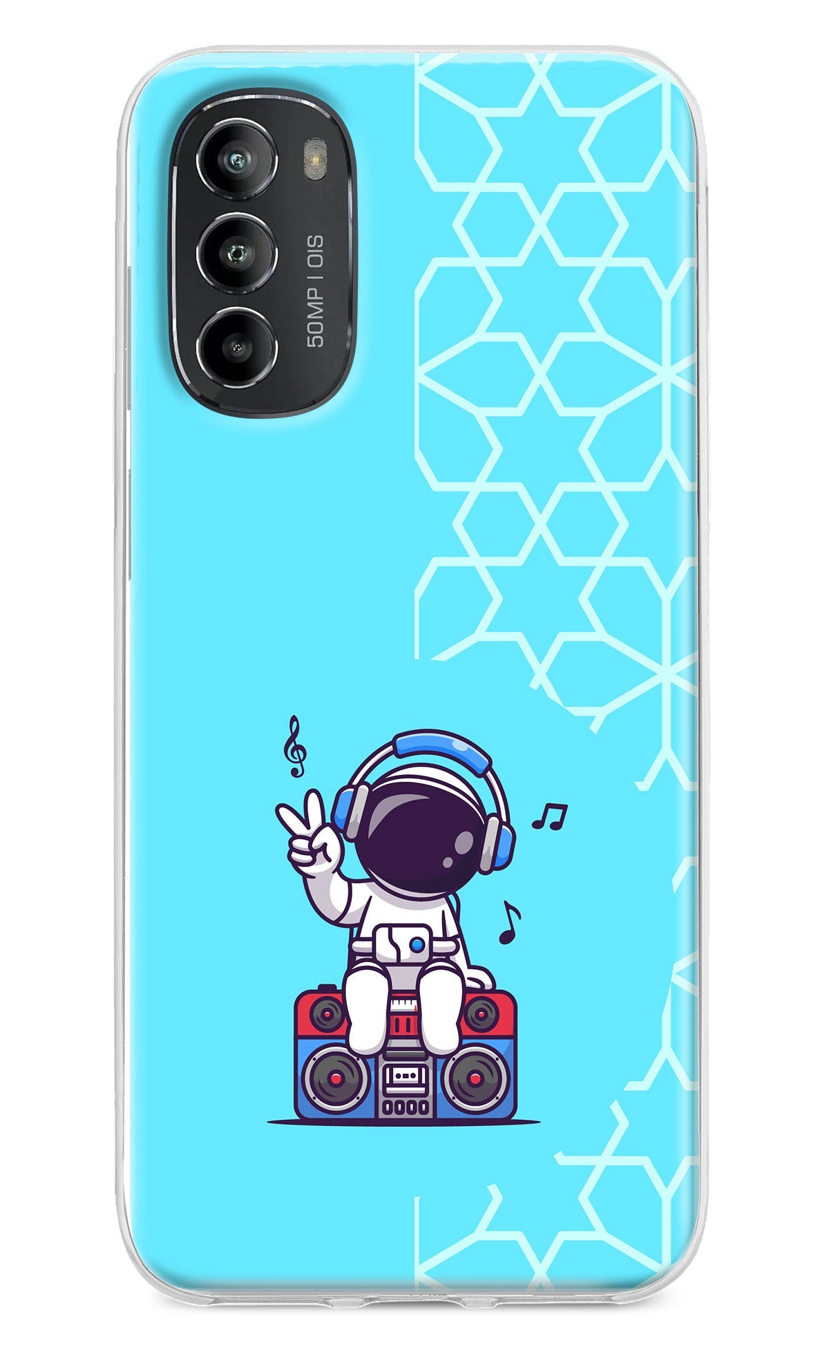 Cute Astronaut Chilling Moto G82 5G Back Cover