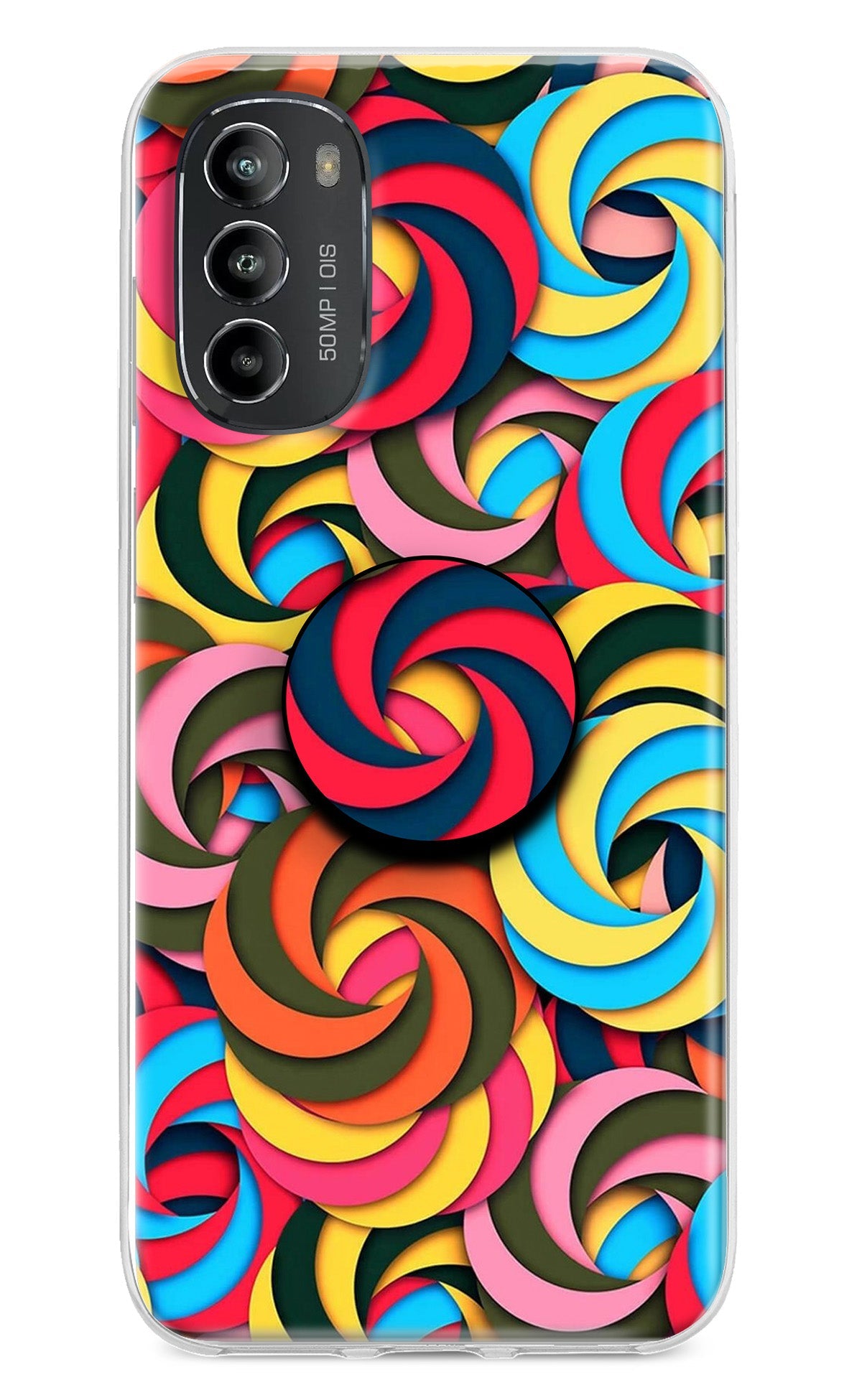 Spiral Pattern Moto G82 5G Pop Case