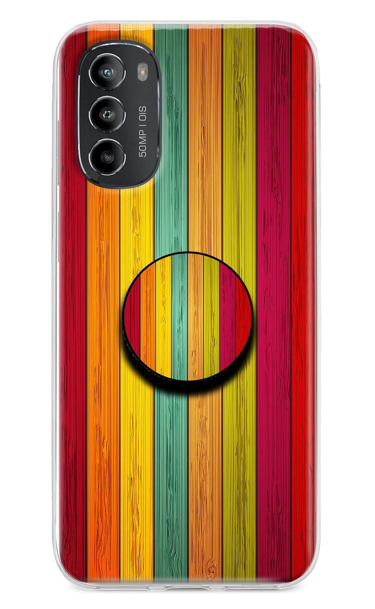 Multicolor Wooden Moto G82 5G Pop Case