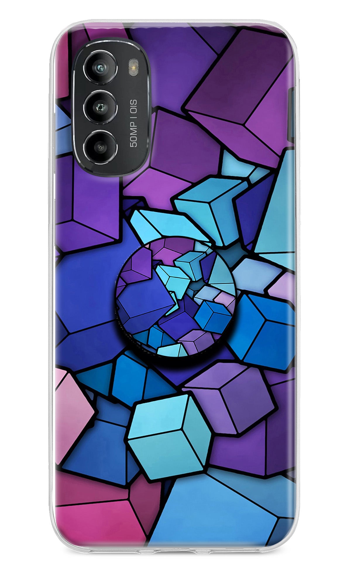 Cubic Abstract Moto G82 5G Pop Case
