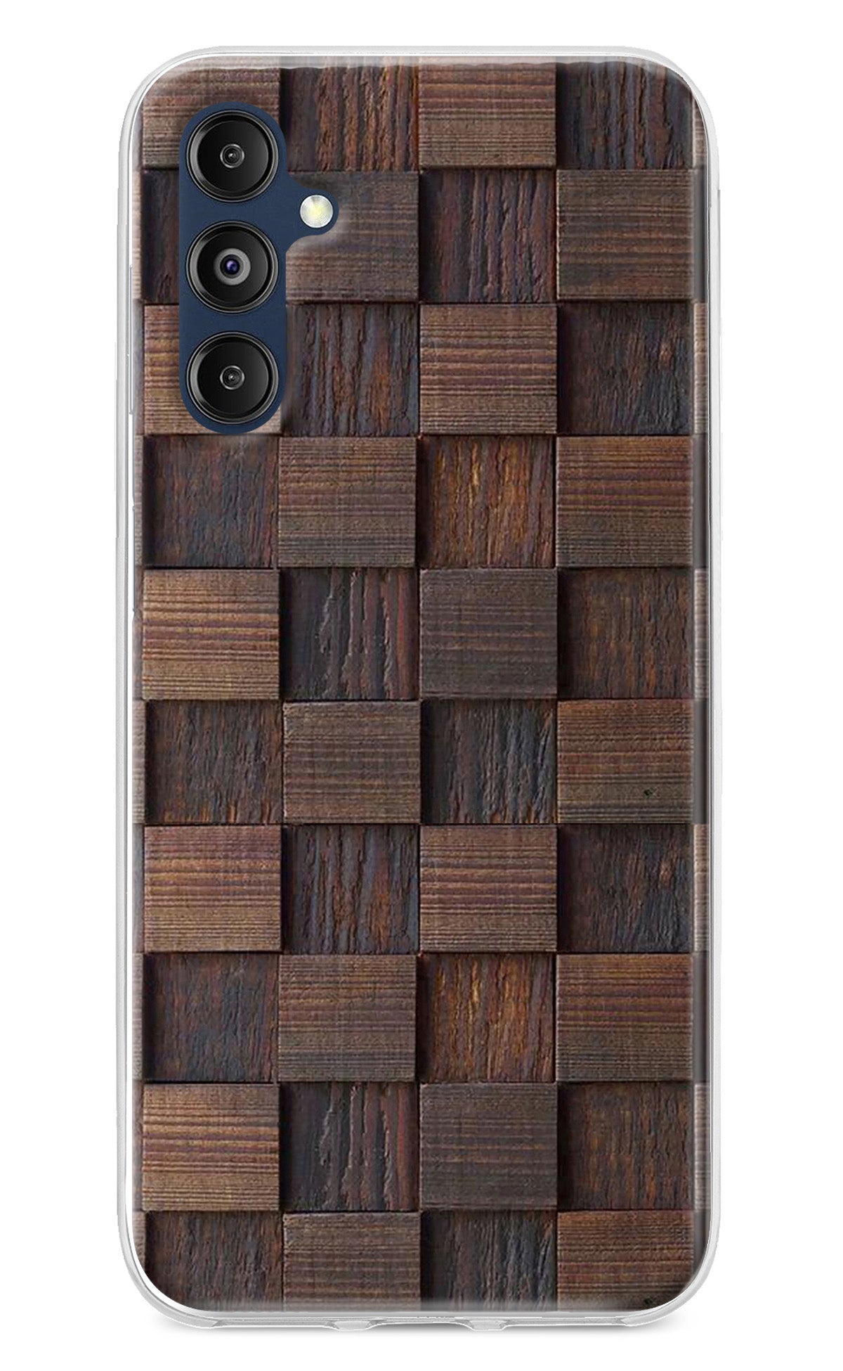 Wooden Cube Design Samsung M14 Back Cover