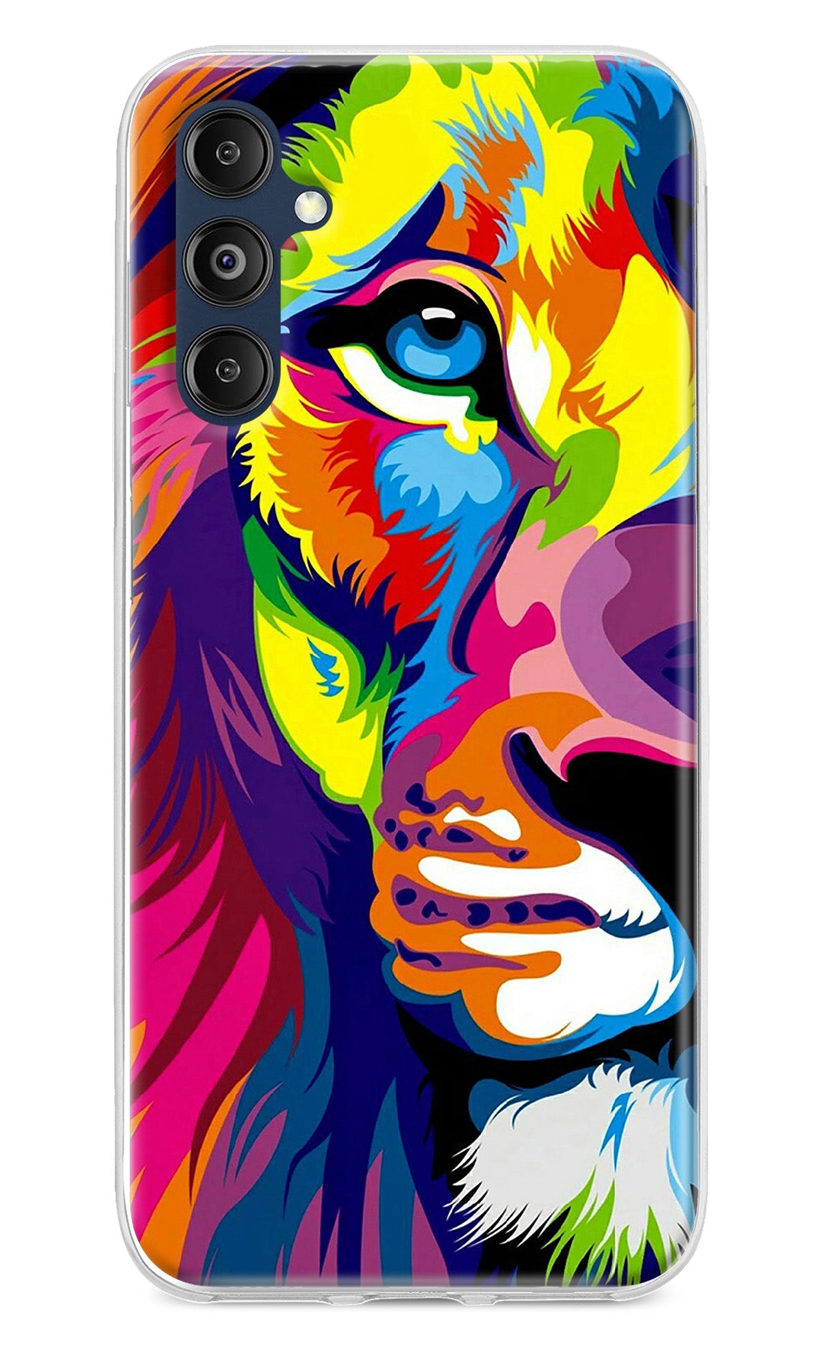 Lion Half Face Samsung M14 Back Cover