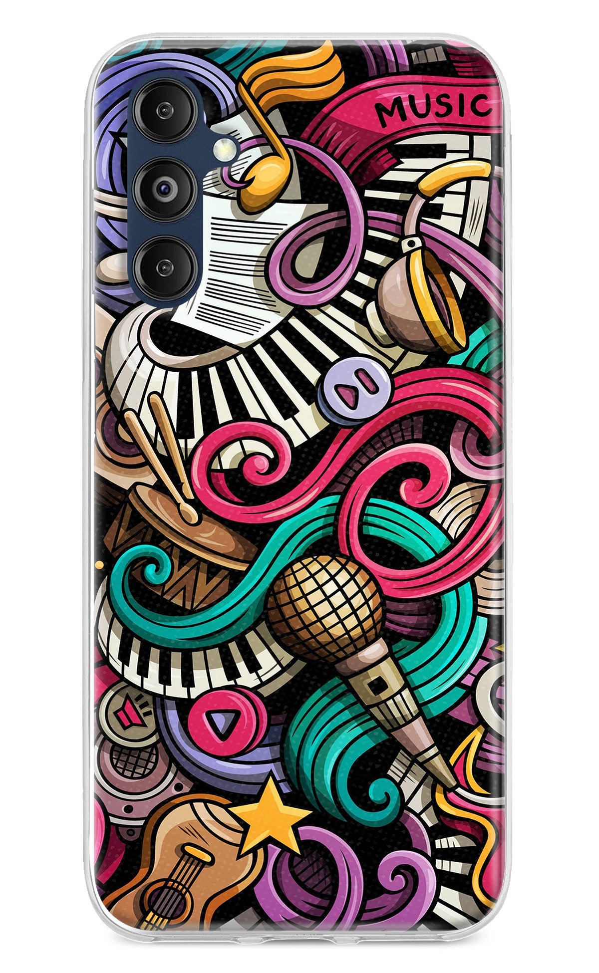 Music Abstract Samsung M14 Back Cover