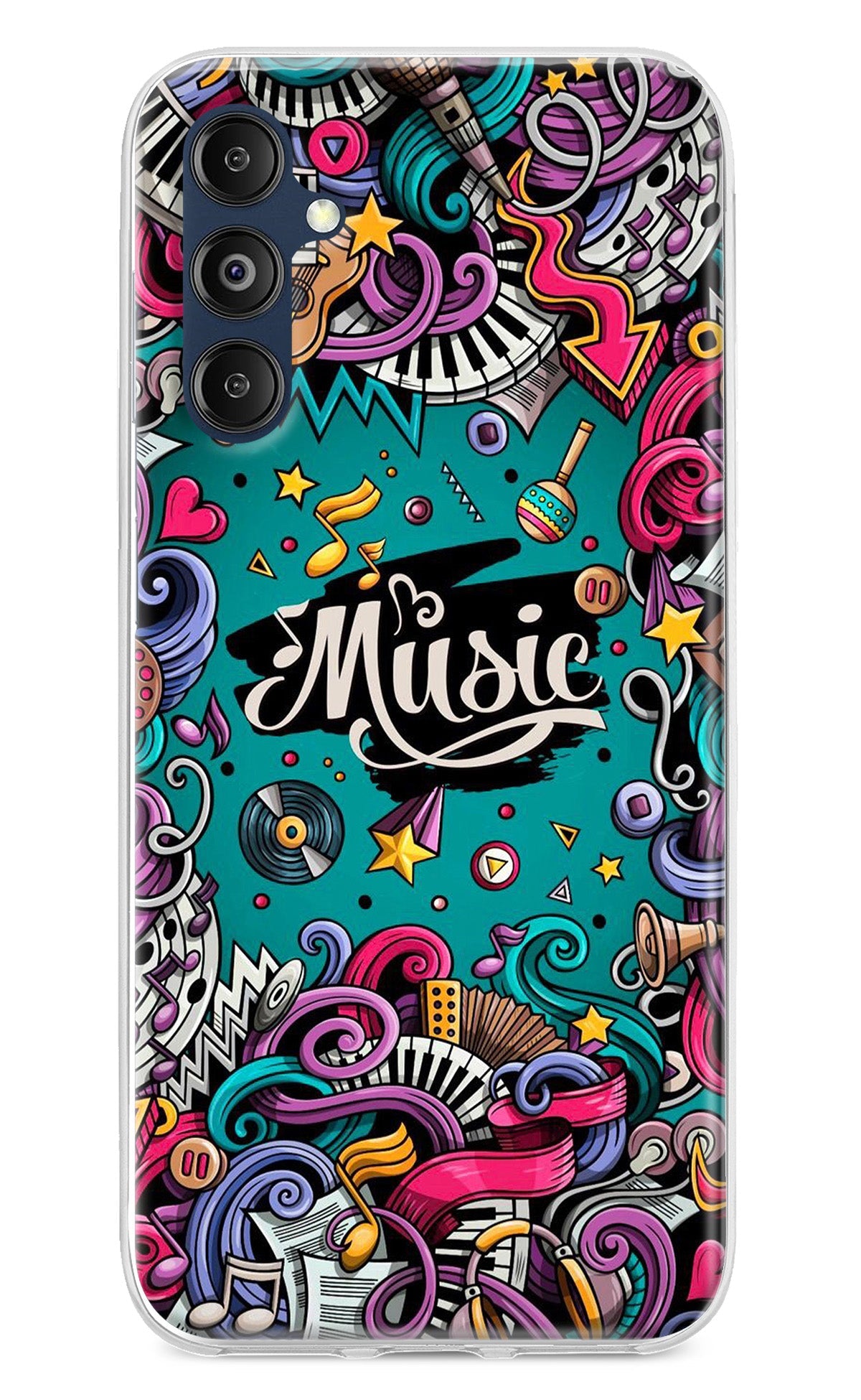 Music Graffiti Samsung M14 Back Cover