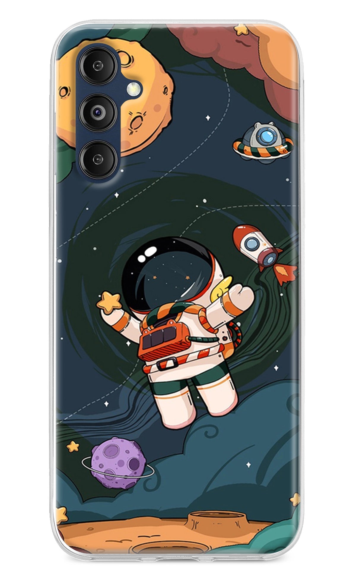 Cartoon Astronaut Samsung M14 Back Cover