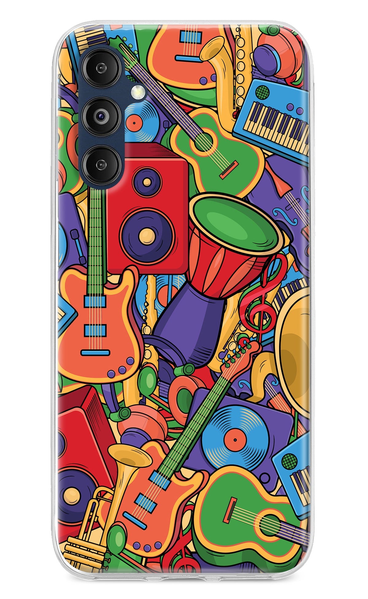 Music Instrument Doodle Samsung M14 Back Cover