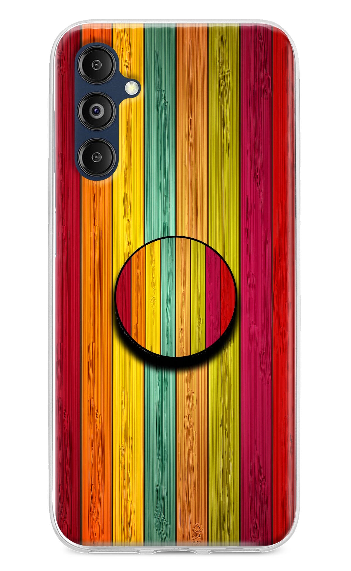 Multicolor Wooden Samsung M14 Pop Case
