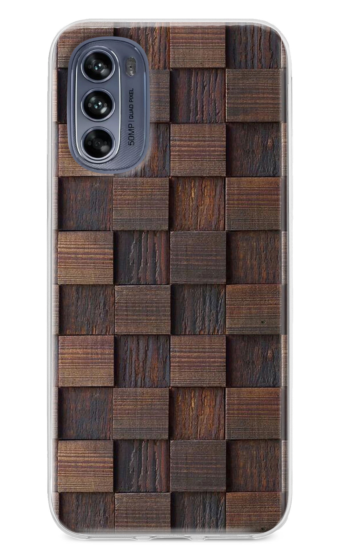 Wooden Cube Design Moto G62 5G Back Cover
