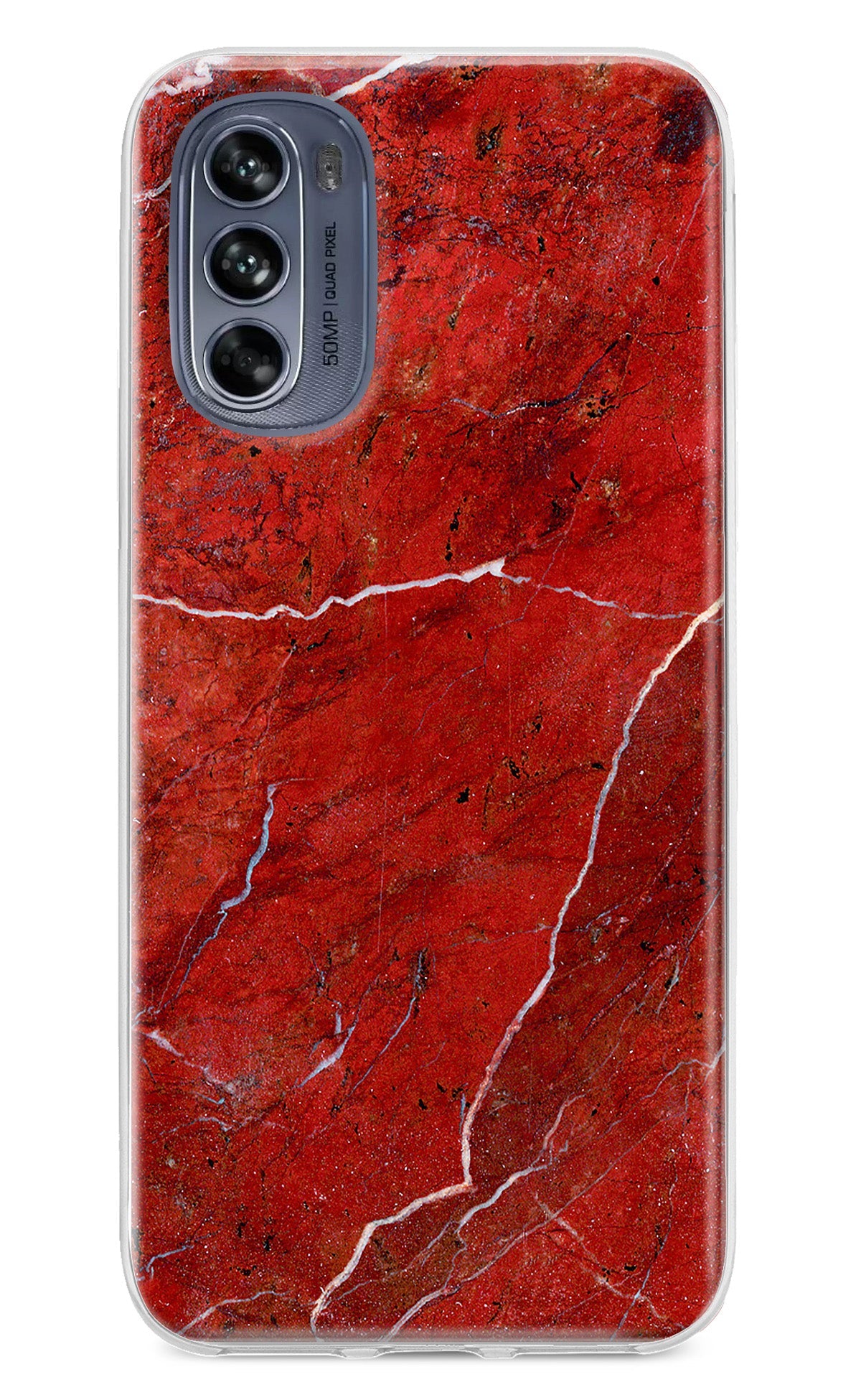 Red Marble Design Moto G62 5G Back Cover