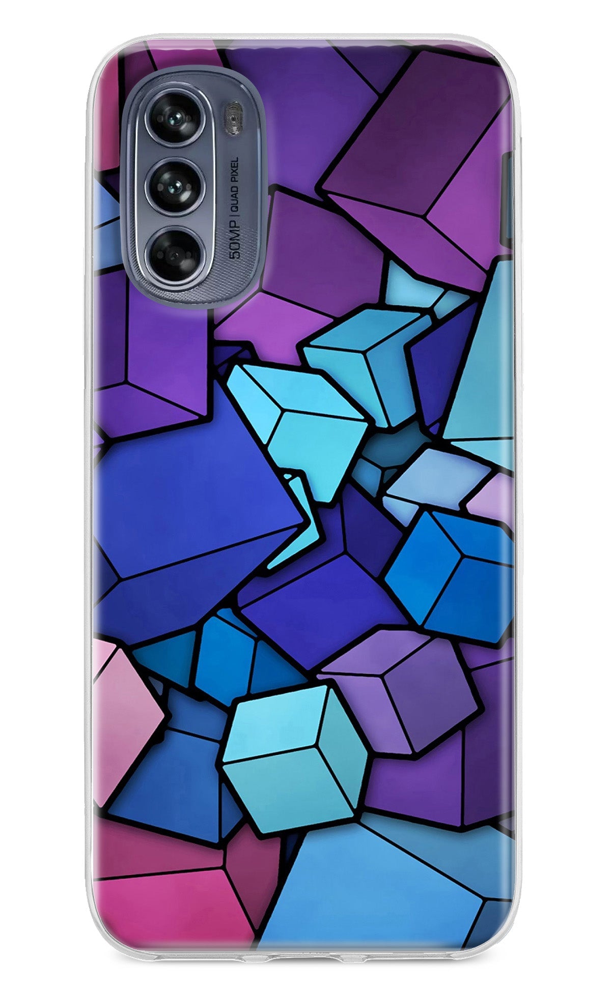 Cubic Abstract Moto G62 5G Back Cover
