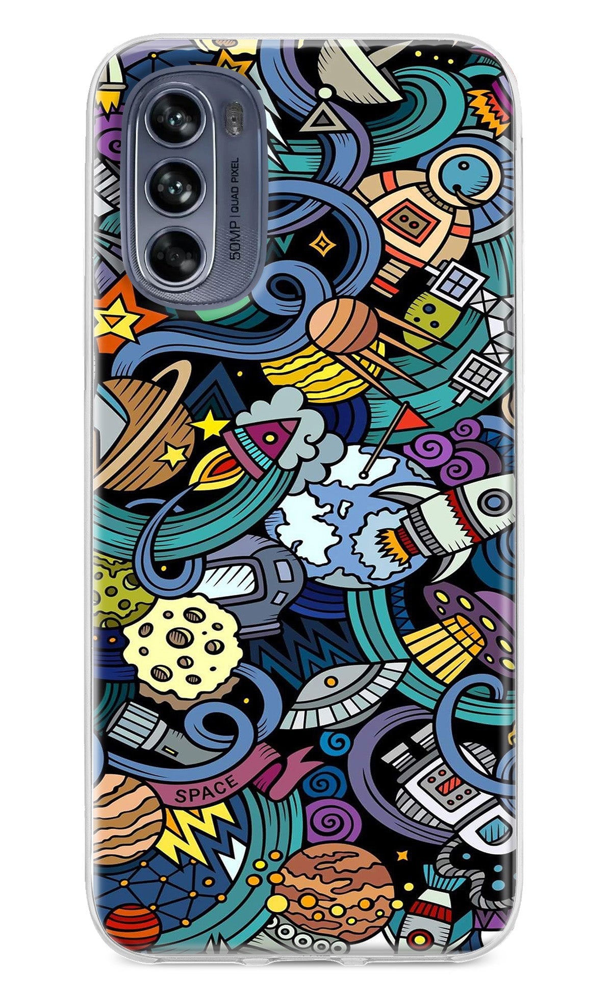 Space Abstract Moto G62 5G Back Cover