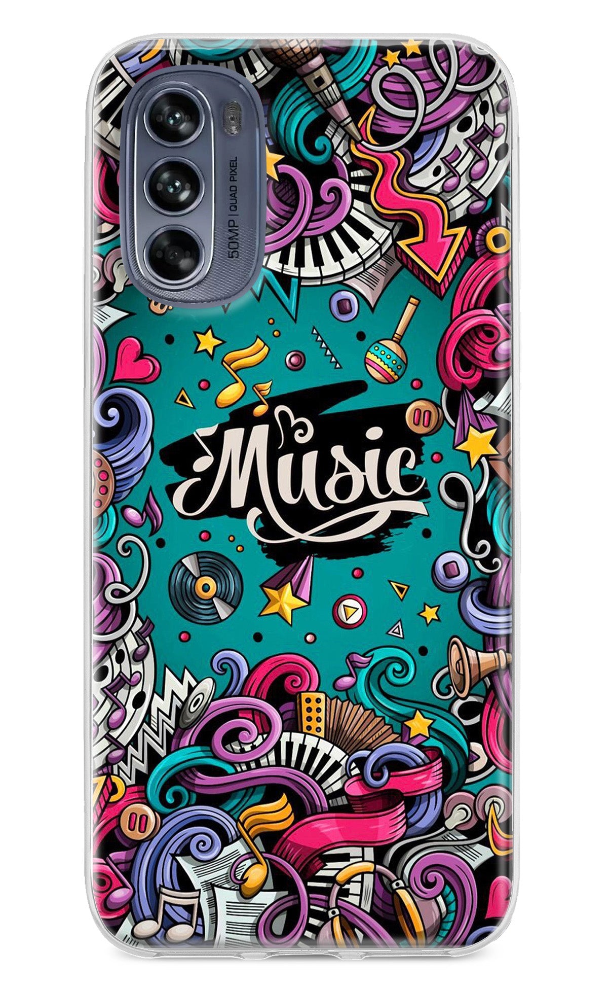 Music Graffiti Moto G62 5G Back Cover
