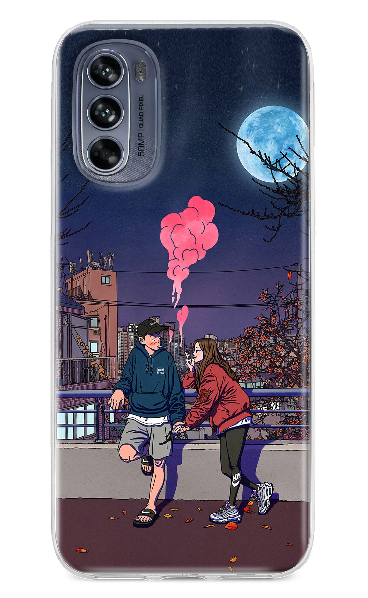 Chilling Couple Moto G62 5G Back Cover