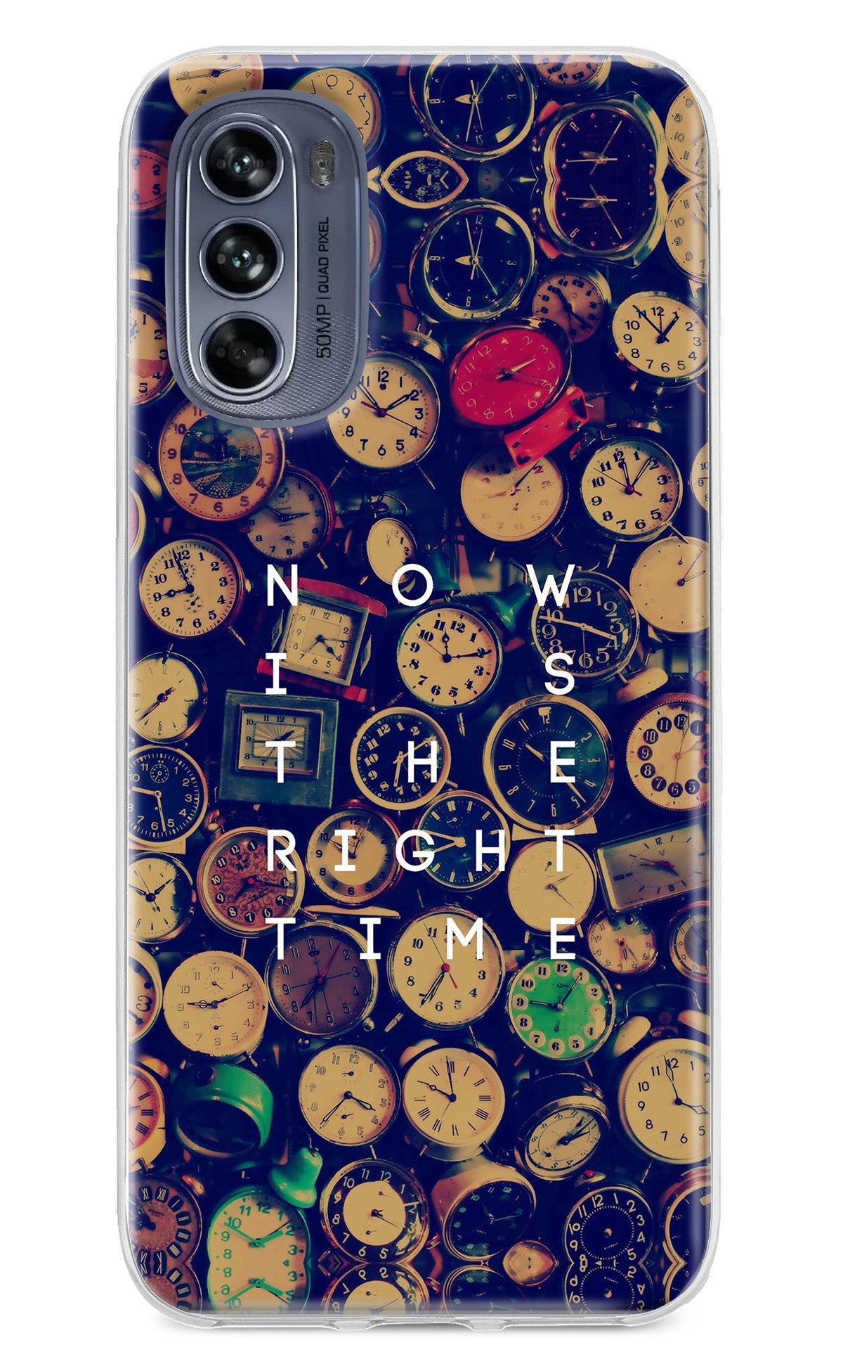 Now is the Right Time Quote Moto G62 5G Back Cover