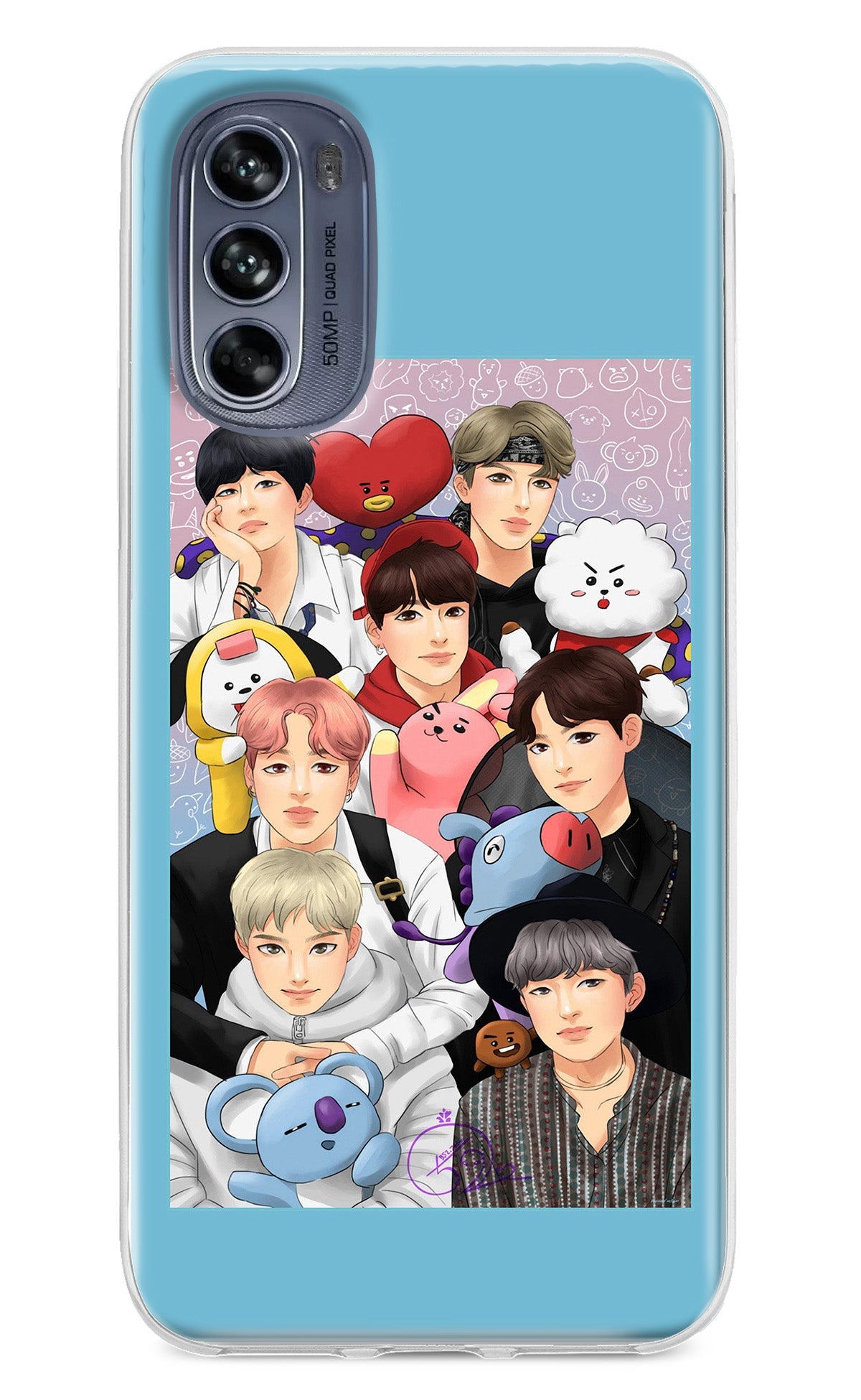 BTS with animals Moto G62 5G Back Cover