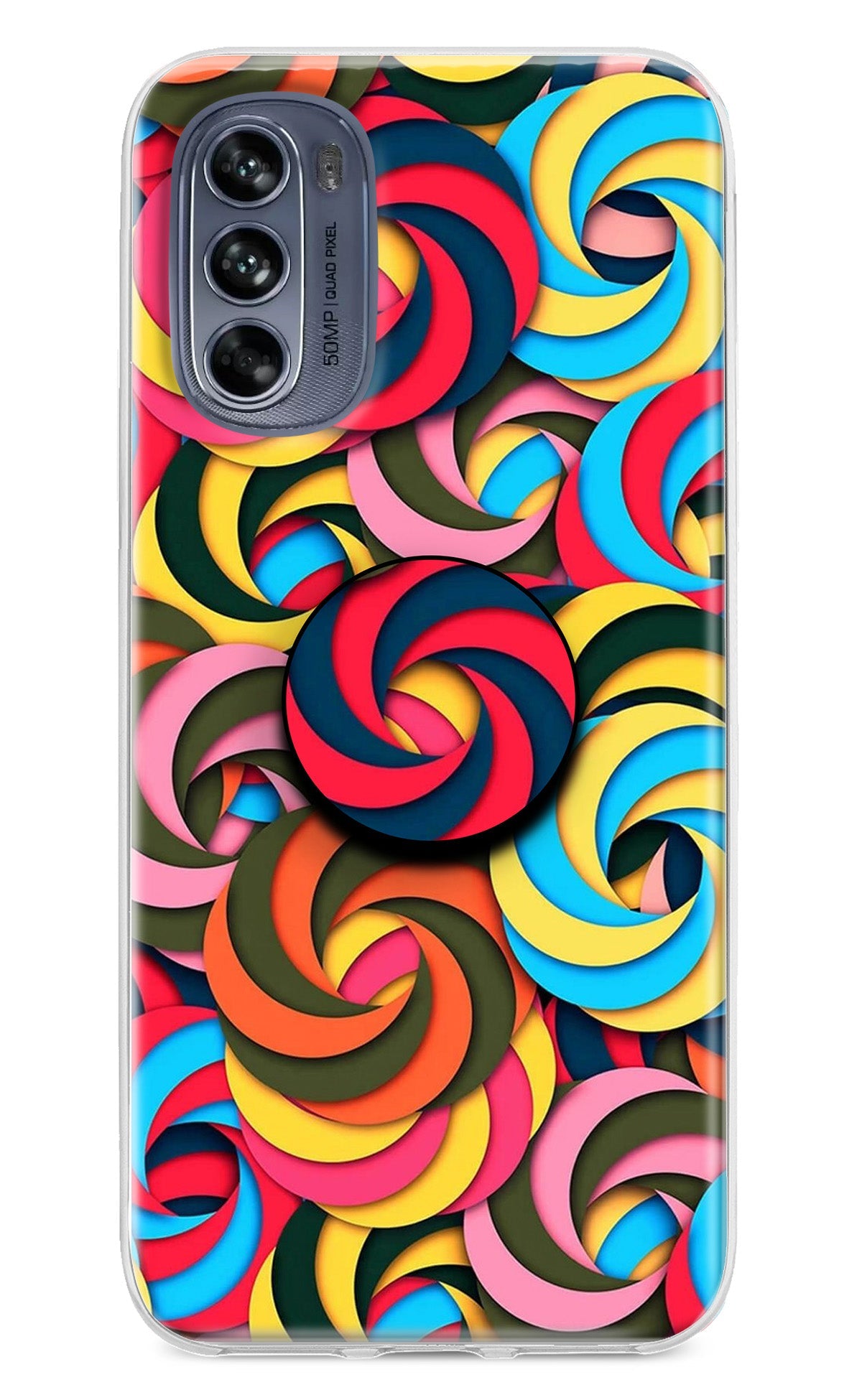 Spiral Pattern Moto G62 5G Pop Case