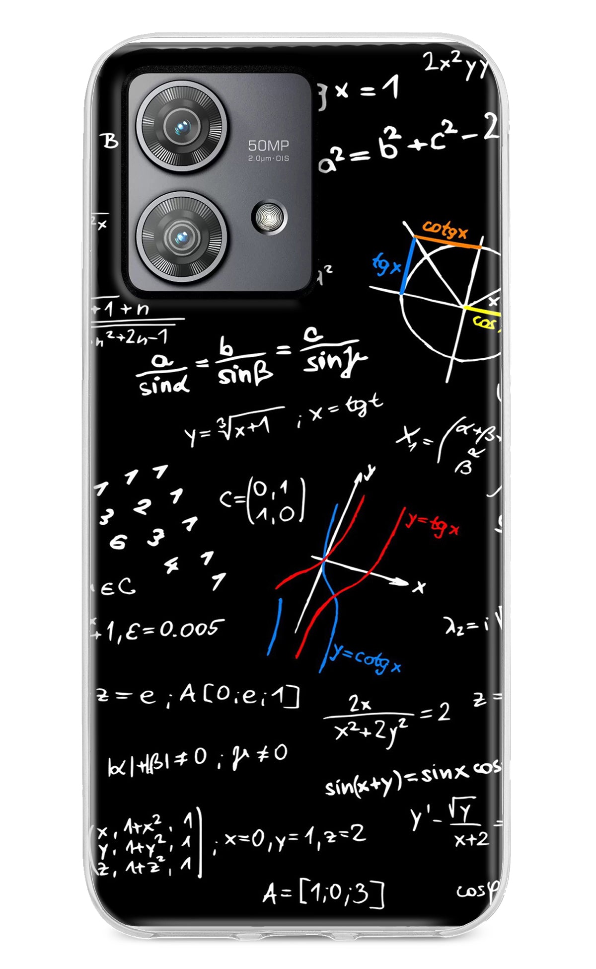 Mathematics Formula Moto Edge 40 Neo Back Cover