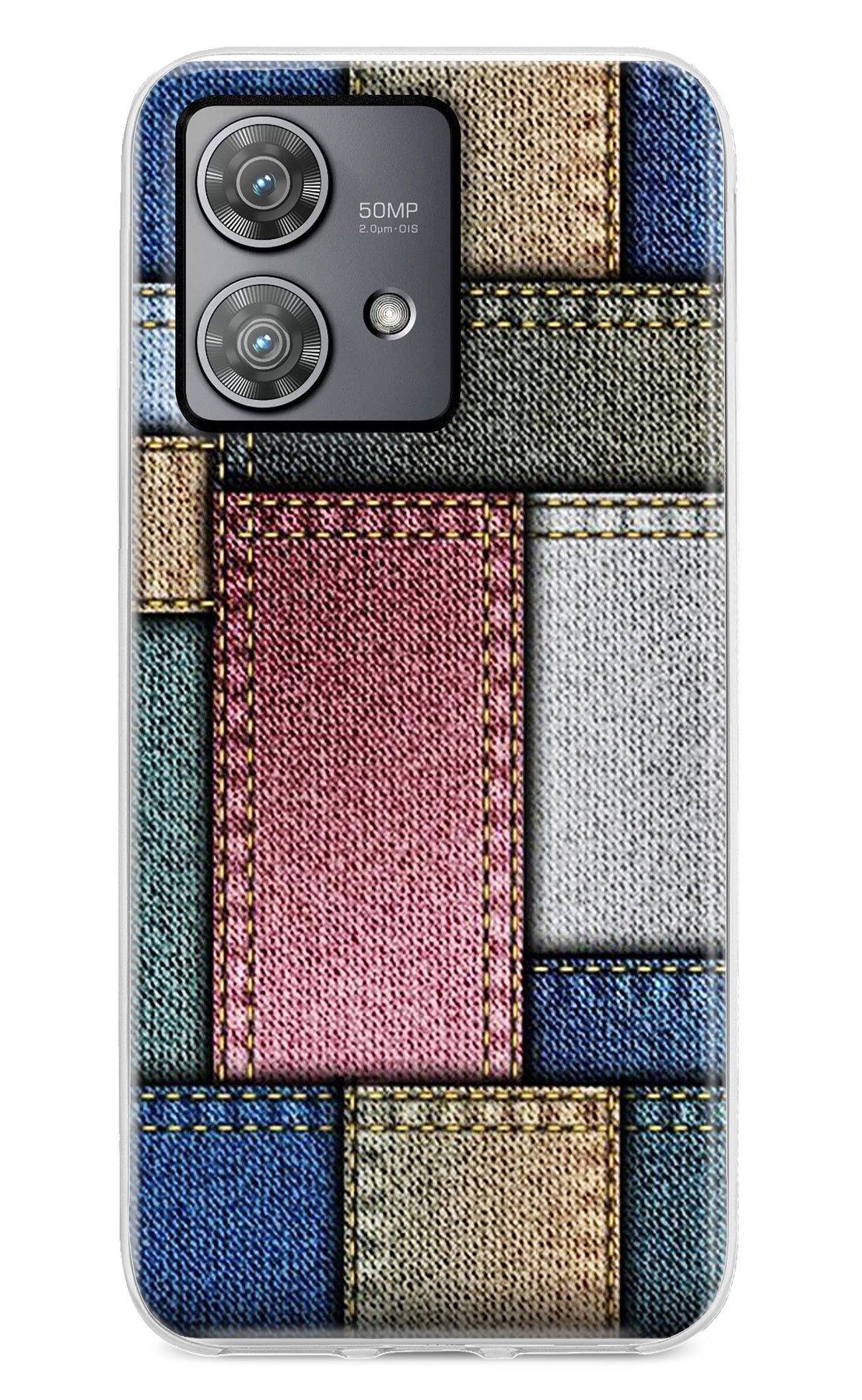 Multicolor Jeans Moto Edge 40 Neo Back Cover