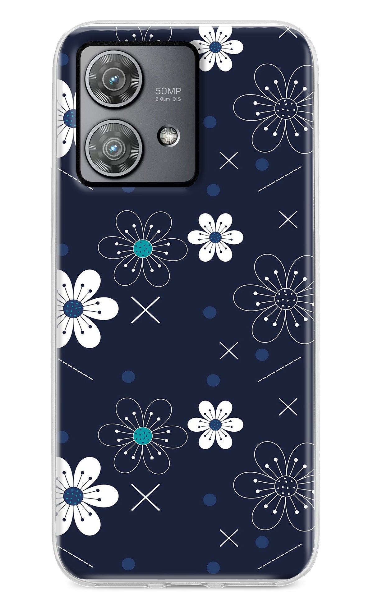 Flowers Moto Edge 40 Neo Back Cover