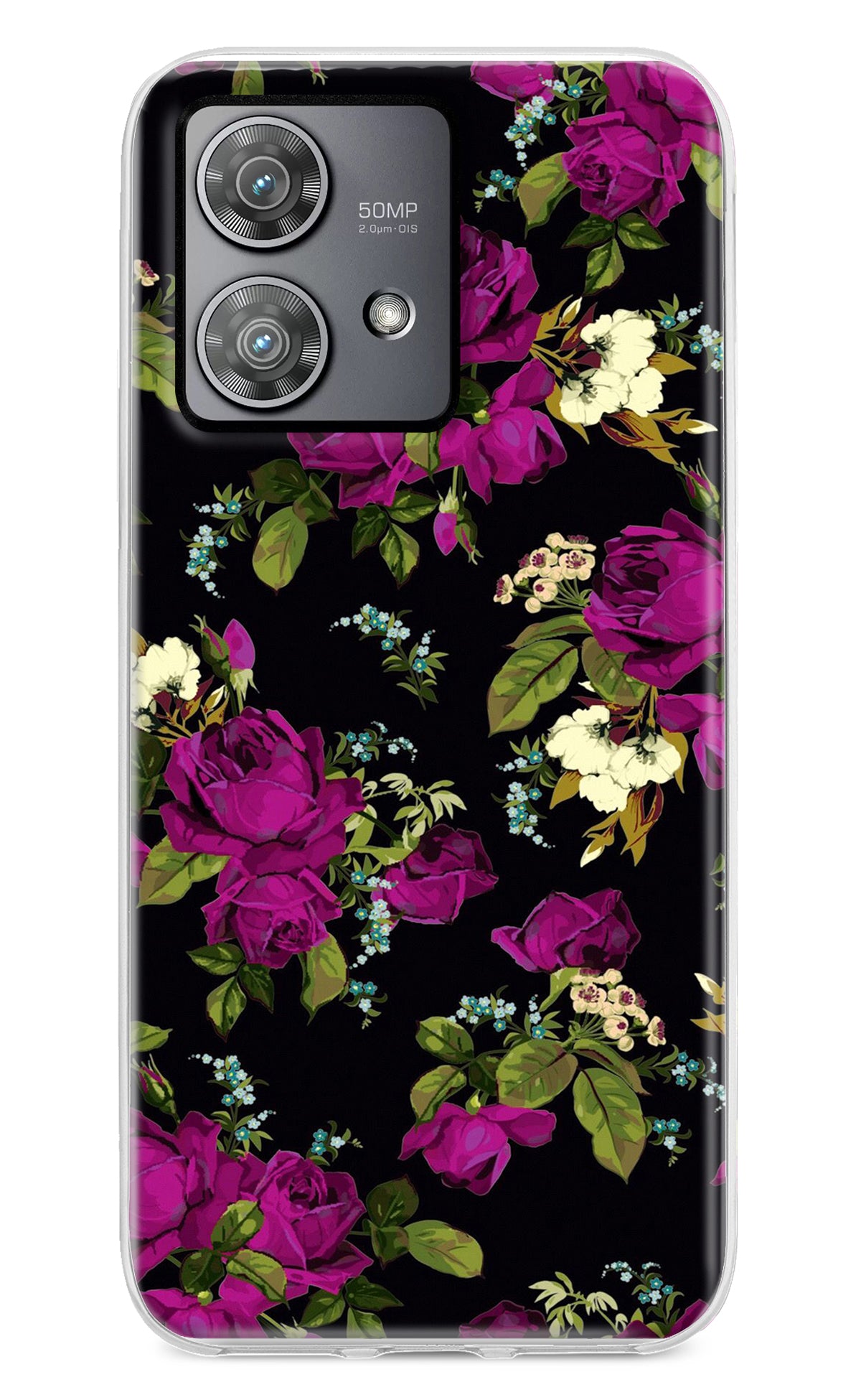 Flowers Moto Edge 40 Neo Back Cover