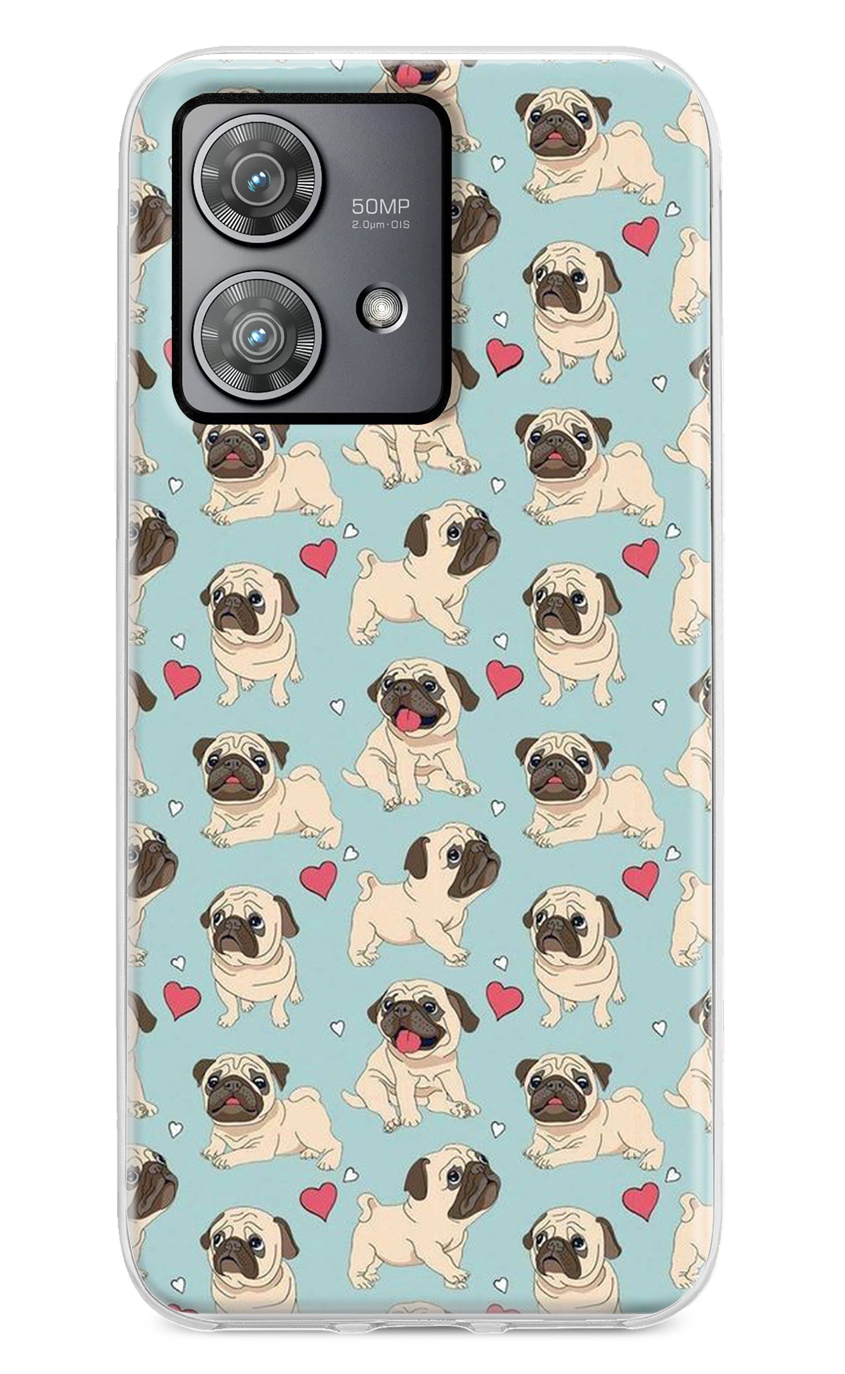 Pug Dog Moto Edge 40 Neo Back Cover