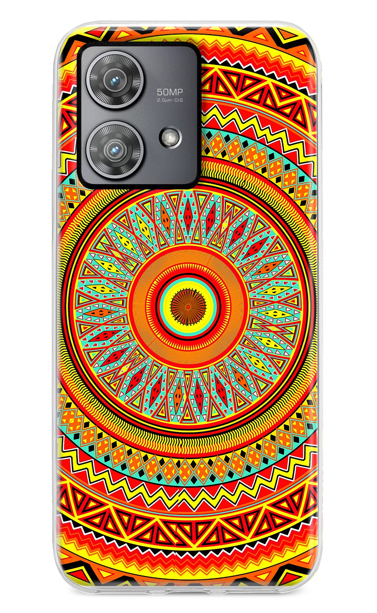 Mandala Pattern Moto Edge 40 Neo Back Cover