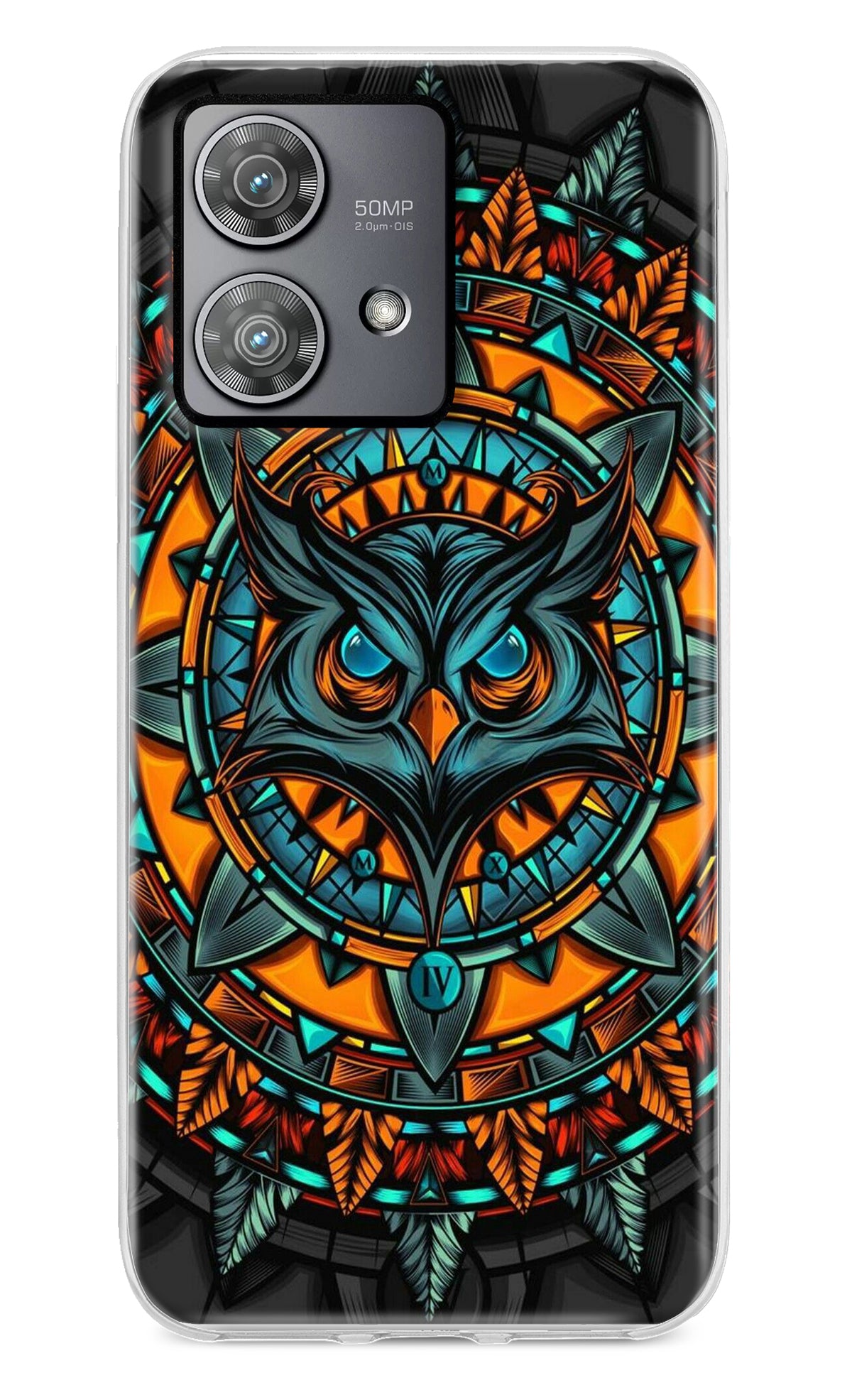 Angry Owl Art Moto Edge 40 Neo Back Cover