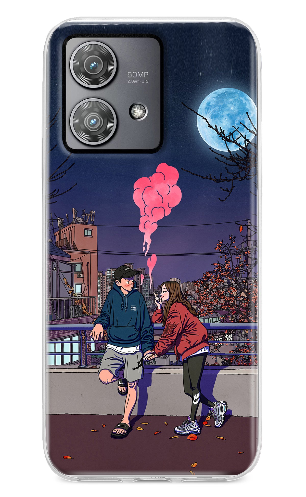 Chilling Couple Moto Edge 40 Neo Back Cover