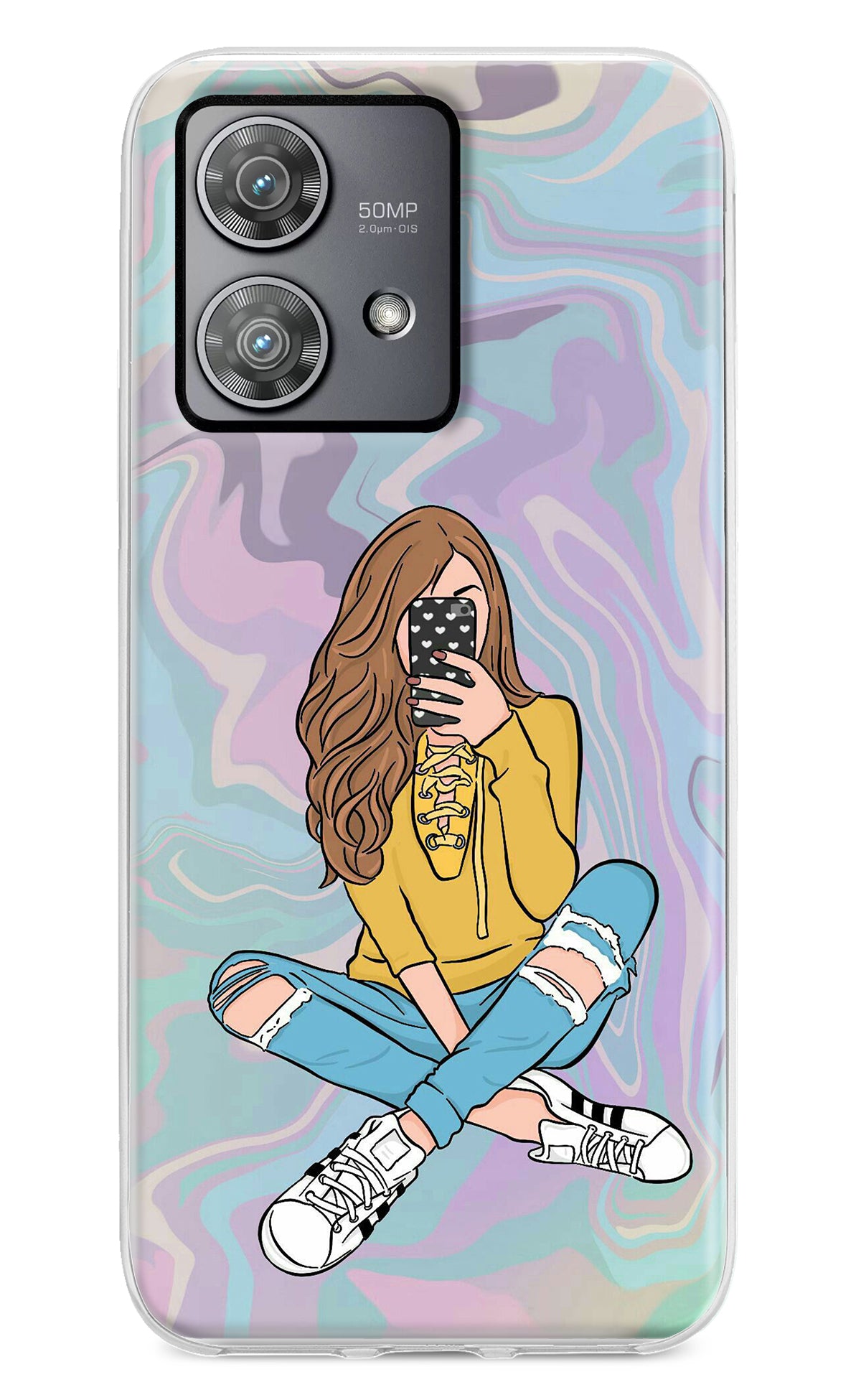 Selfie Girl Moto Edge 40 Neo Back Cover