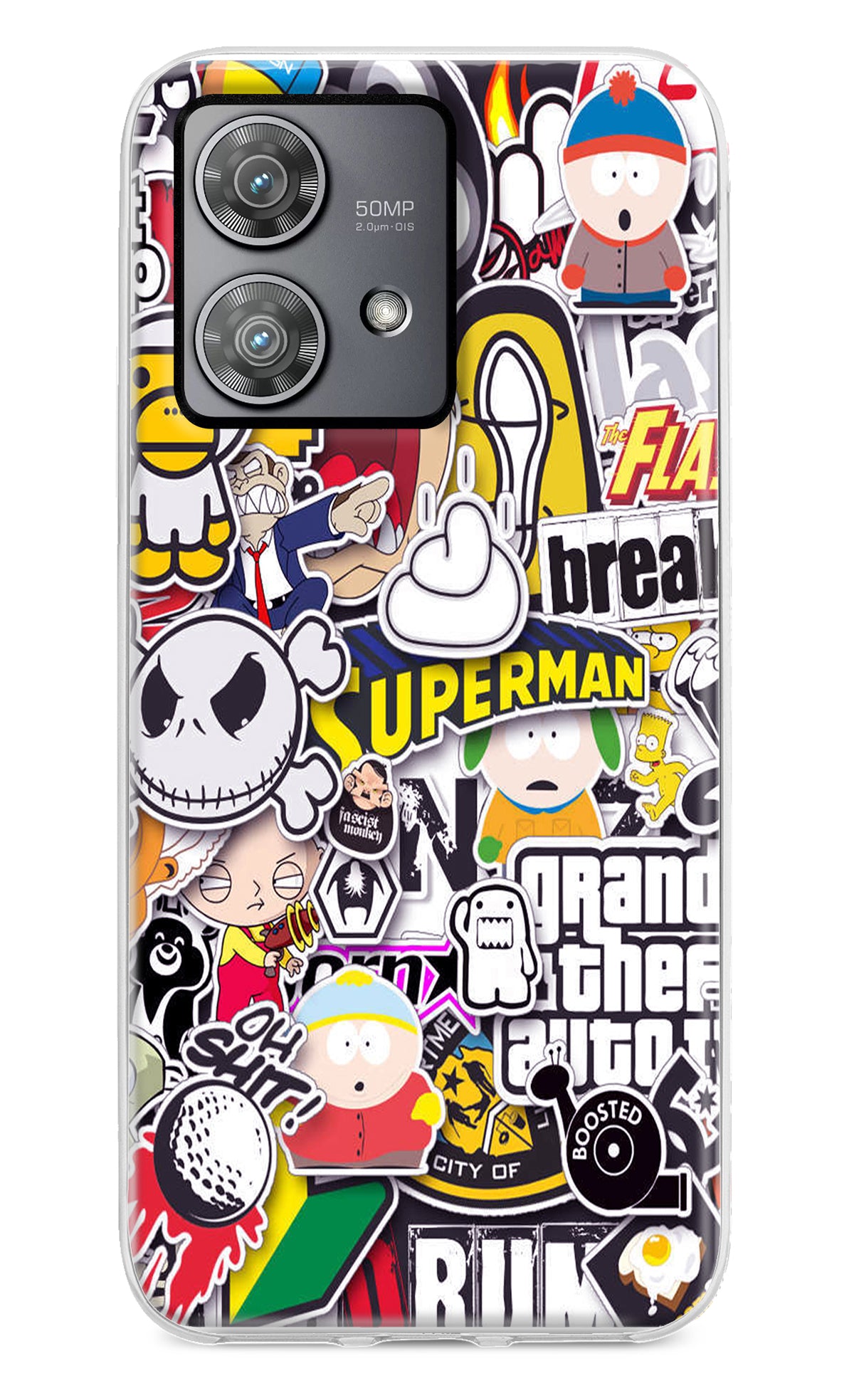 Sticker Bomb Moto Edge 40 Neo Back Cover