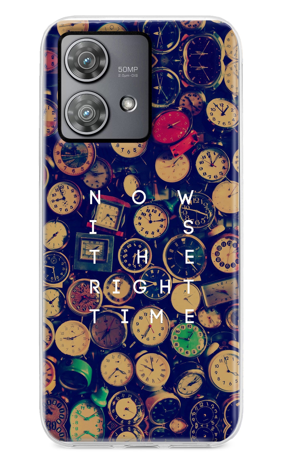 Now is the Right Time Quote Moto Edge 40 Neo Back Cover