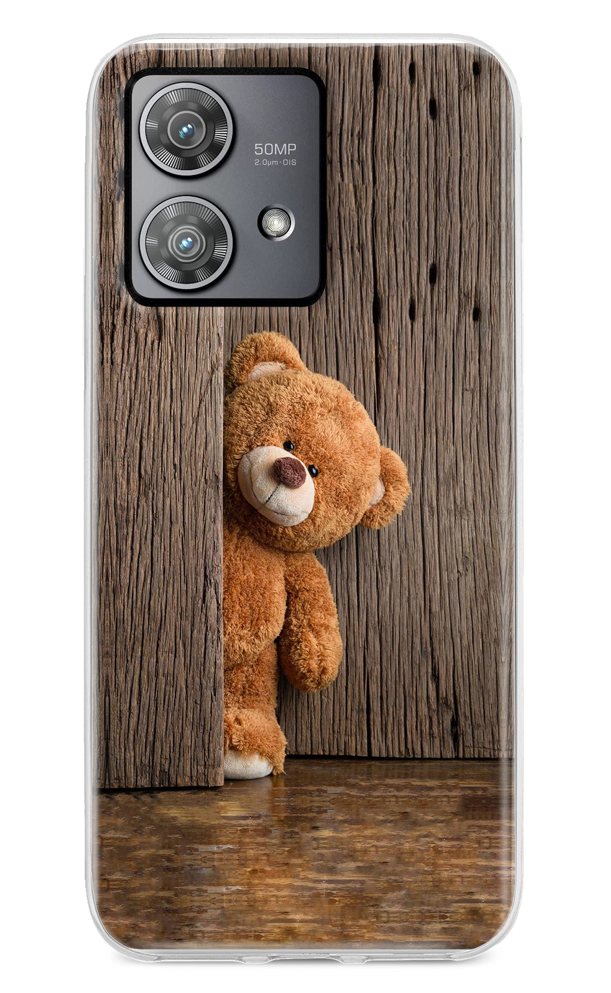 Teddy Wooden Moto Edge 40 Neo Back Cover