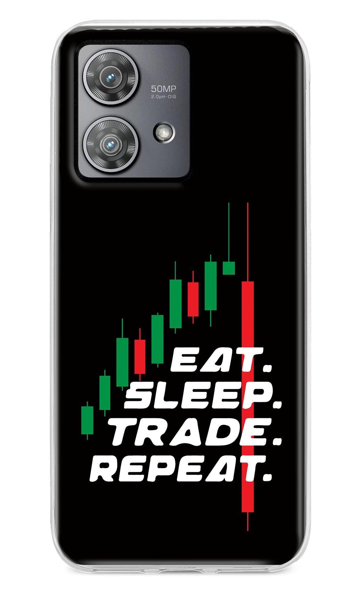 Eat Sleep Trade Repeat Moto Edge 40 Neo Back Cover