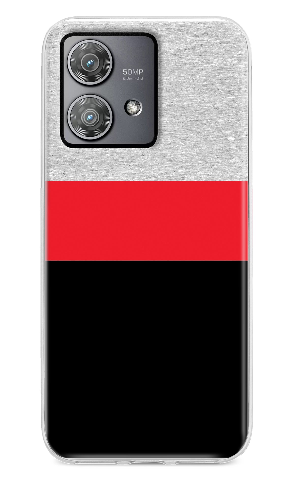 Tri Color Pattern Moto Edge 40 Neo Back Cover