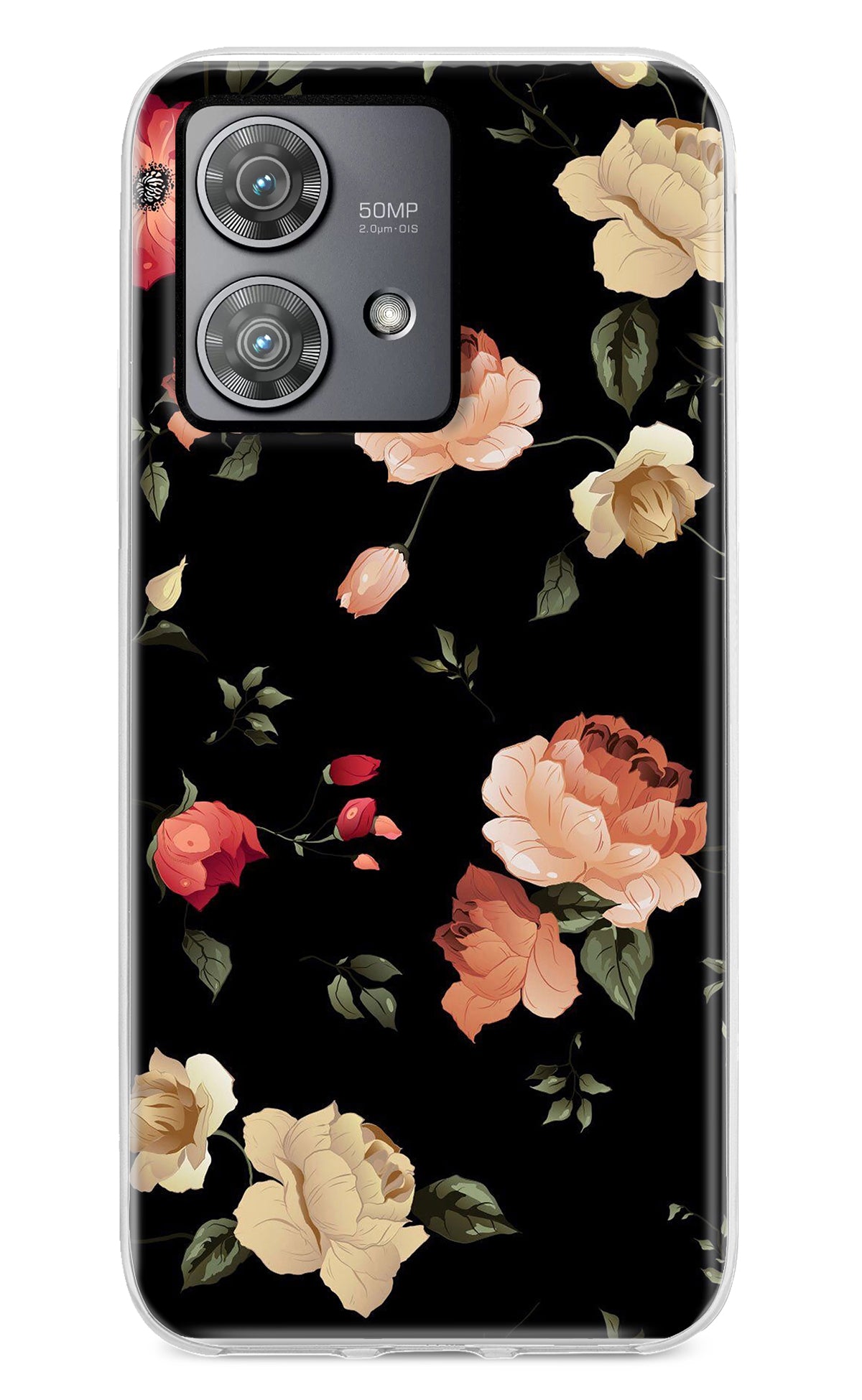 Flowers Moto Edge 40 Neo Back Cover