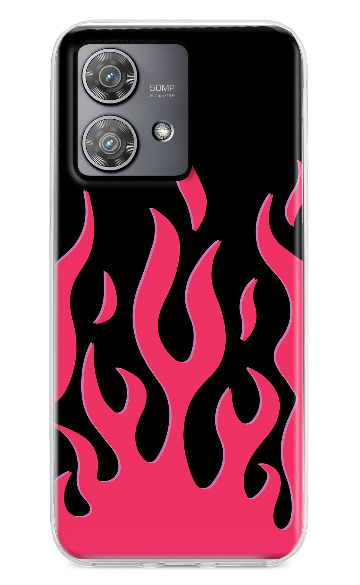 Fire Flames Moto Edge 40 Neo Back Cover