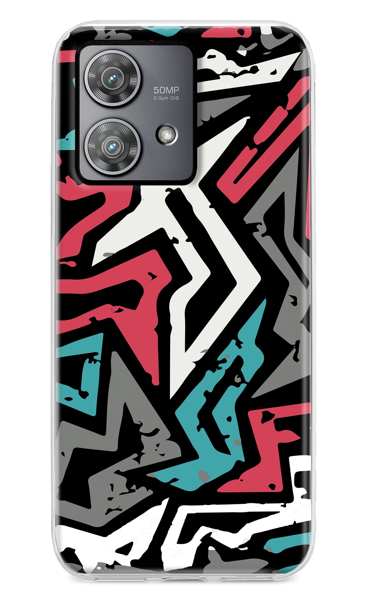 Geometric Graffiti Moto Edge 40 Neo Back Cover