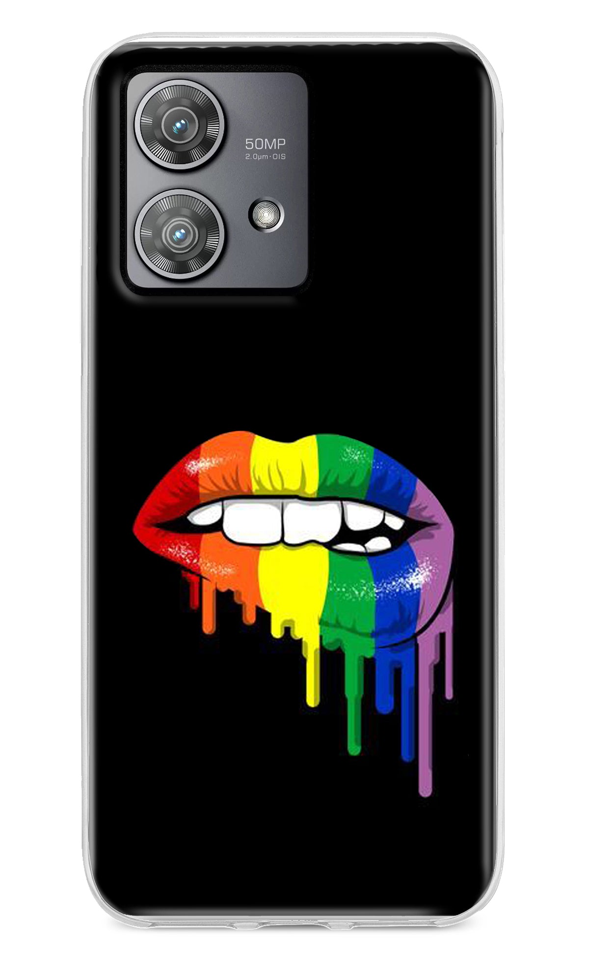 Lips Biting Moto Edge 40 Neo Back Cover