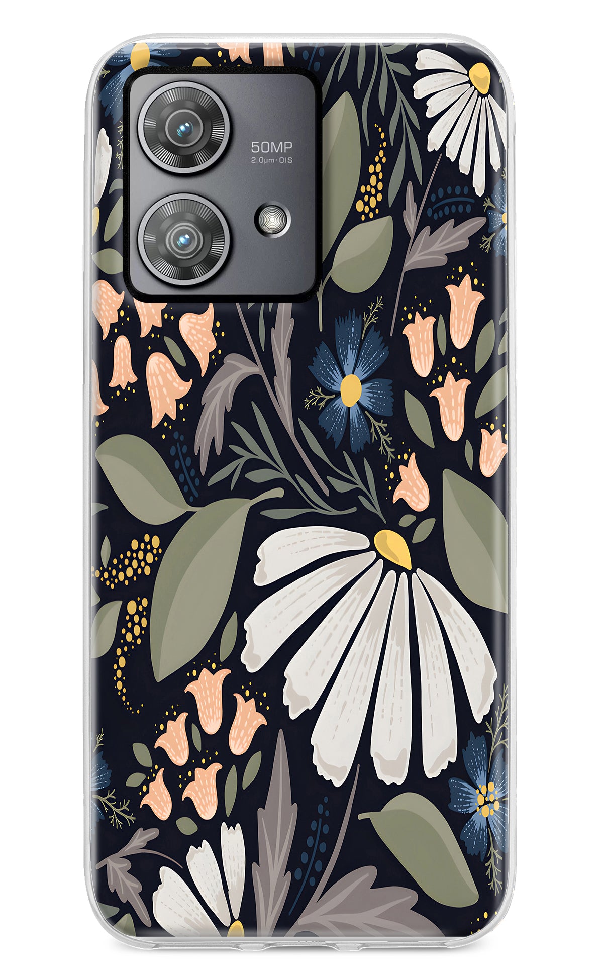 Flowers Art Moto Edge 40 Neo Back Cover