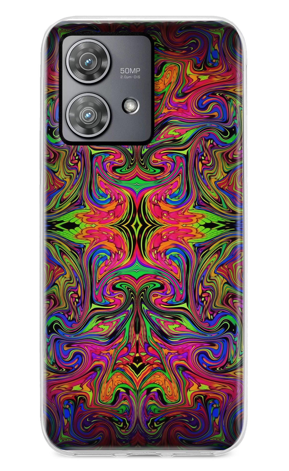 Psychedelic Art Moto Edge 40 Neo Back Cover