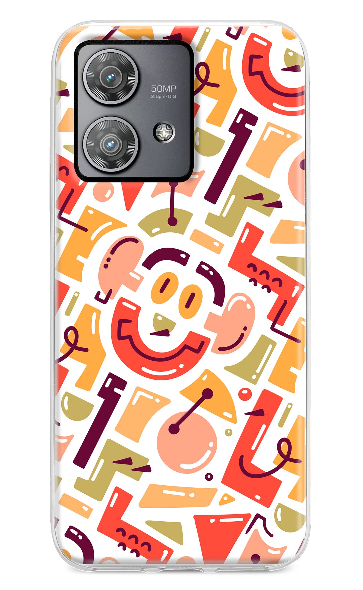 Doodle Pattern Moto Edge 40 Neo Back Cover