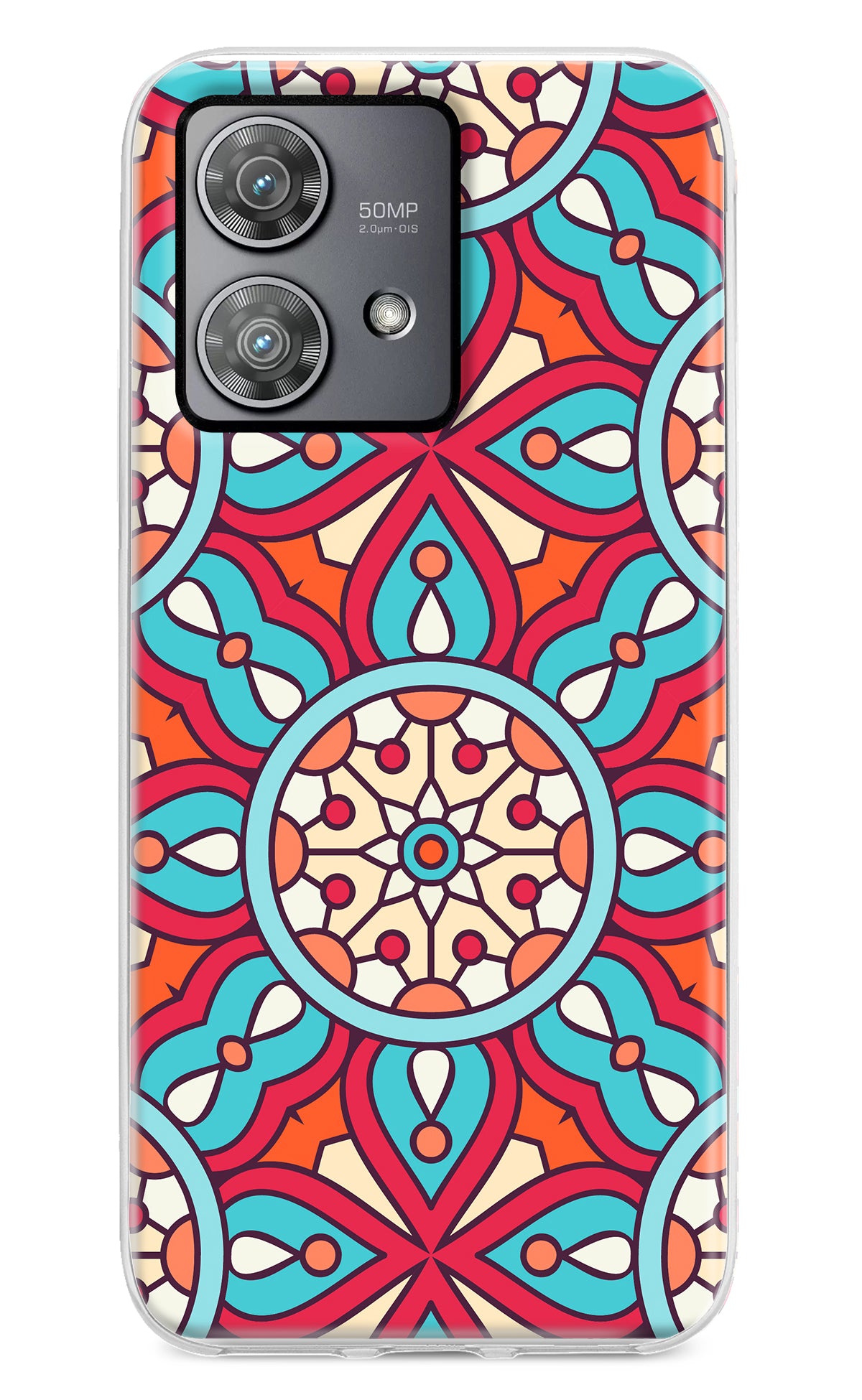 Mandala Geometric Moto Edge 40 Neo Back Cover