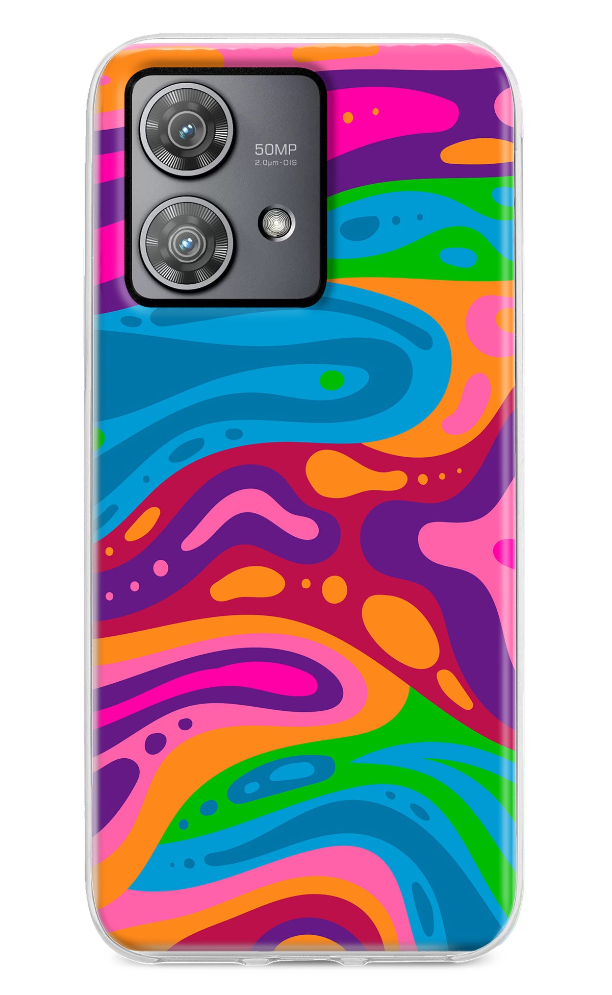 Trippy Pattern Moto Edge 40 Neo Back Cover