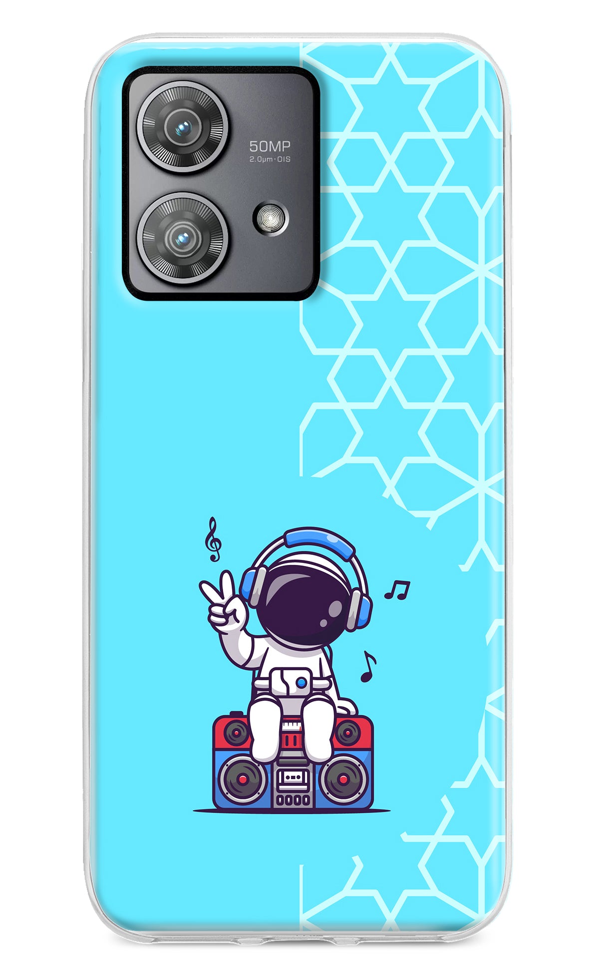 Cute Astronaut Chilling Moto Edge 40 Neo Back Cover