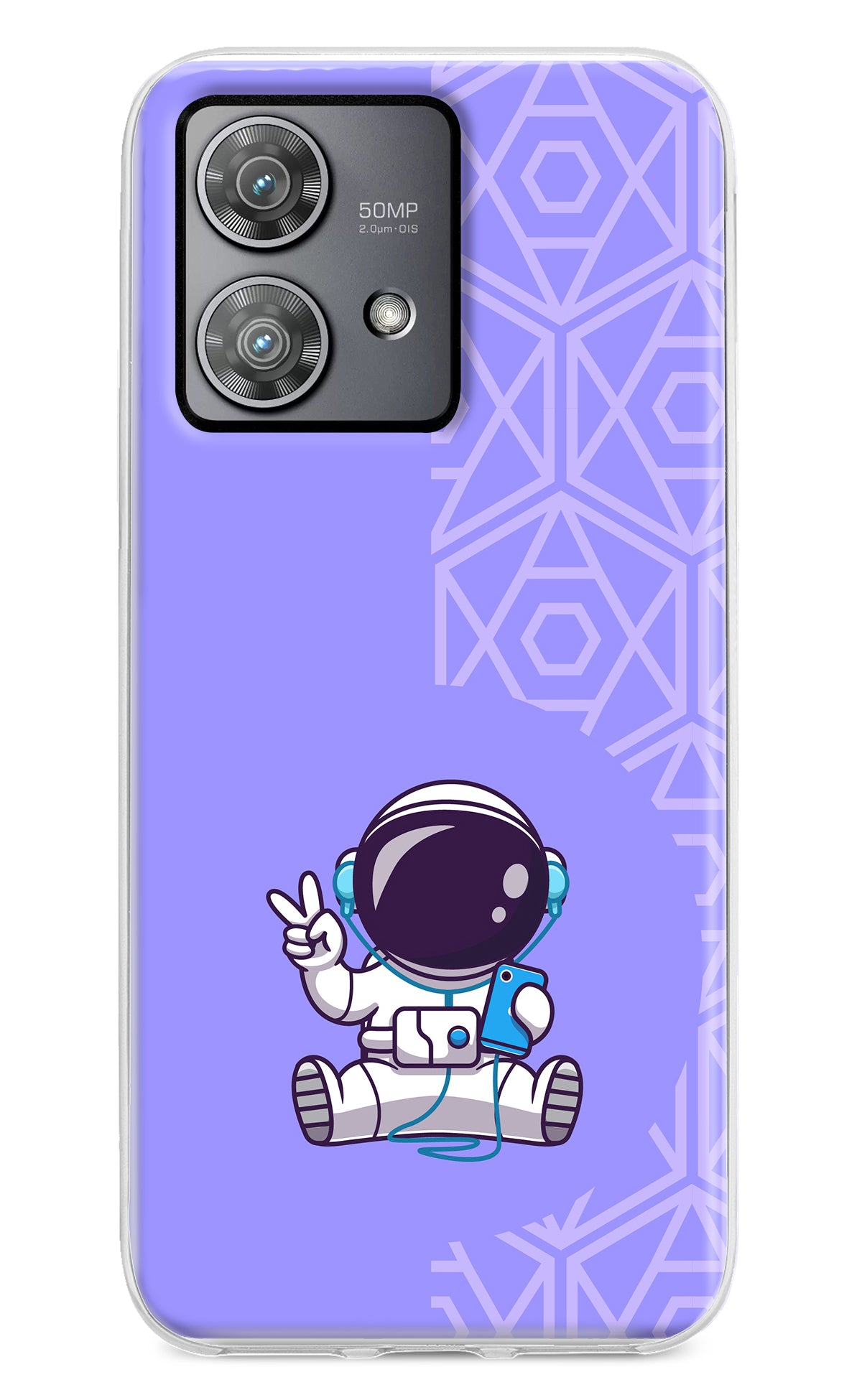 Cute Astronaut Chilling Moto Edge 40 Neo Back Cover