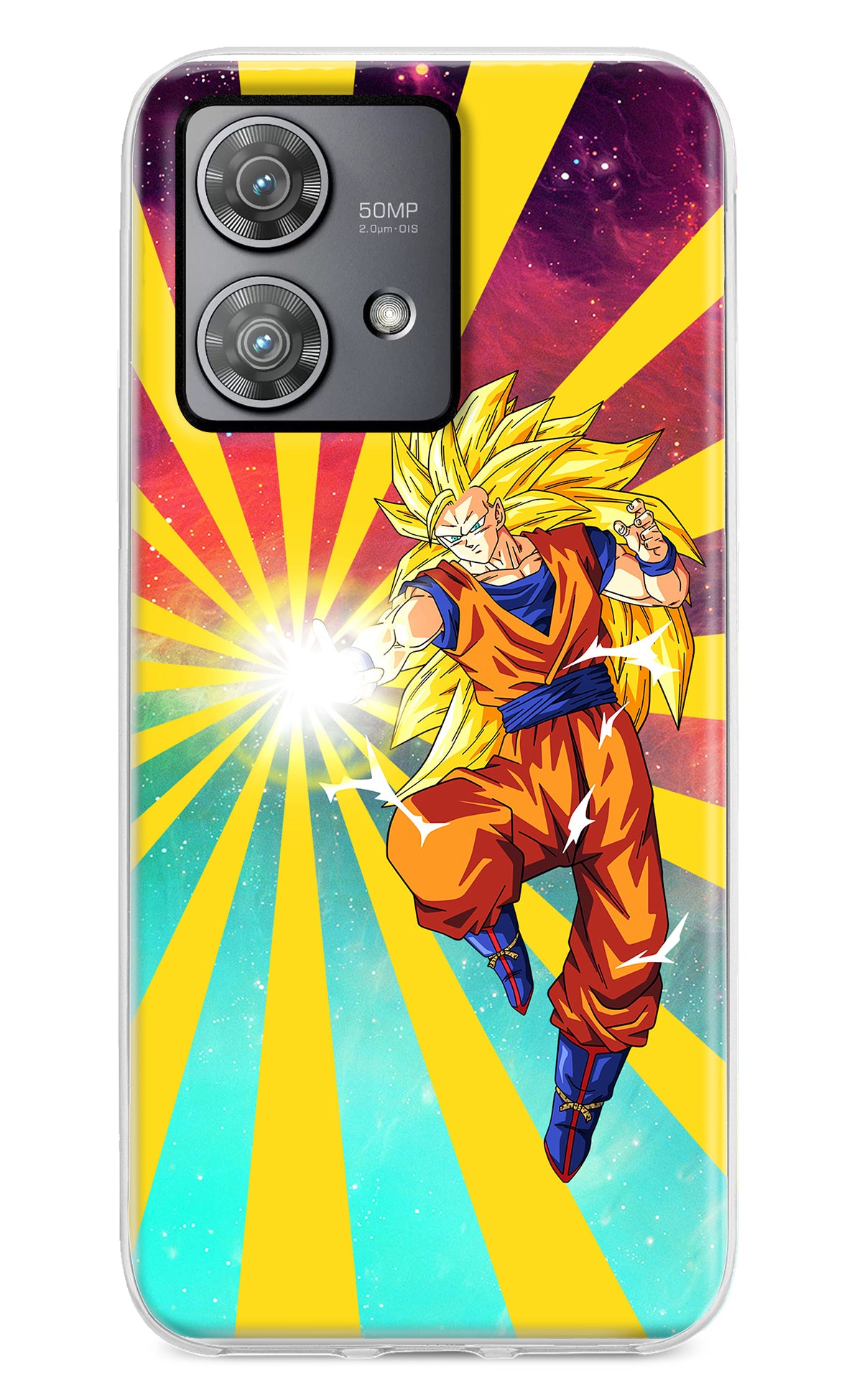 Goku Super Saiyan Moto Edge 40 Neo Back Cover