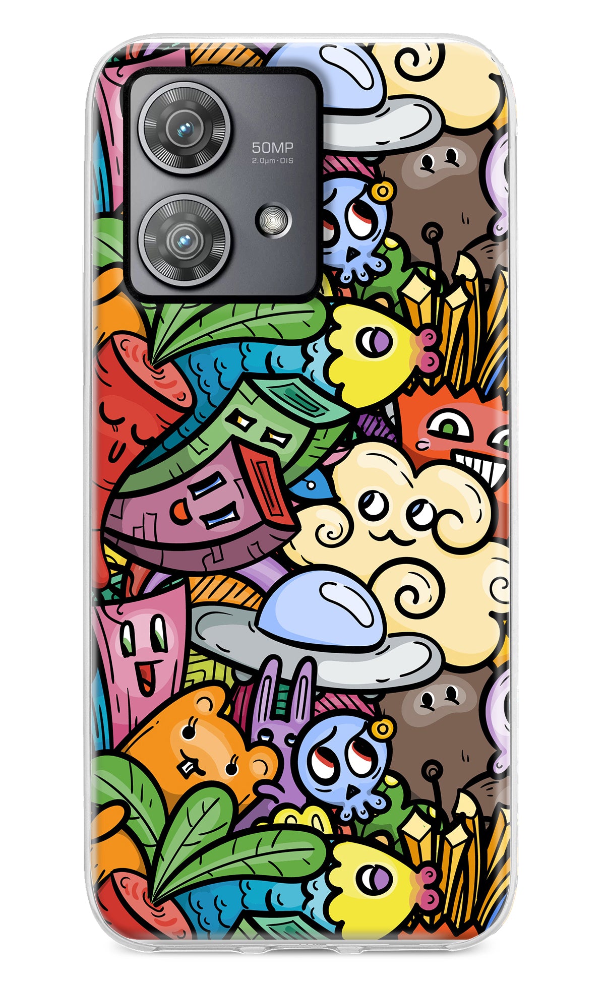 Veggie Doodle Moto Edge 40 Neo Back Cover