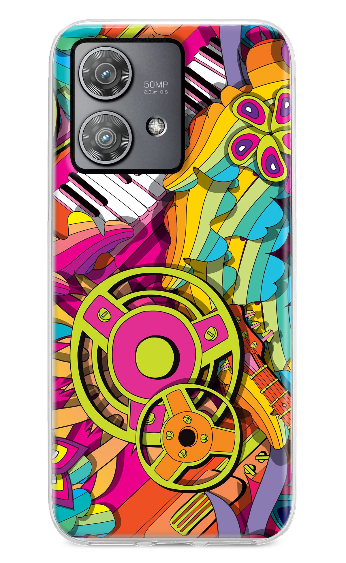 Music Doodle Moto Edge 40 Neo Back Cover