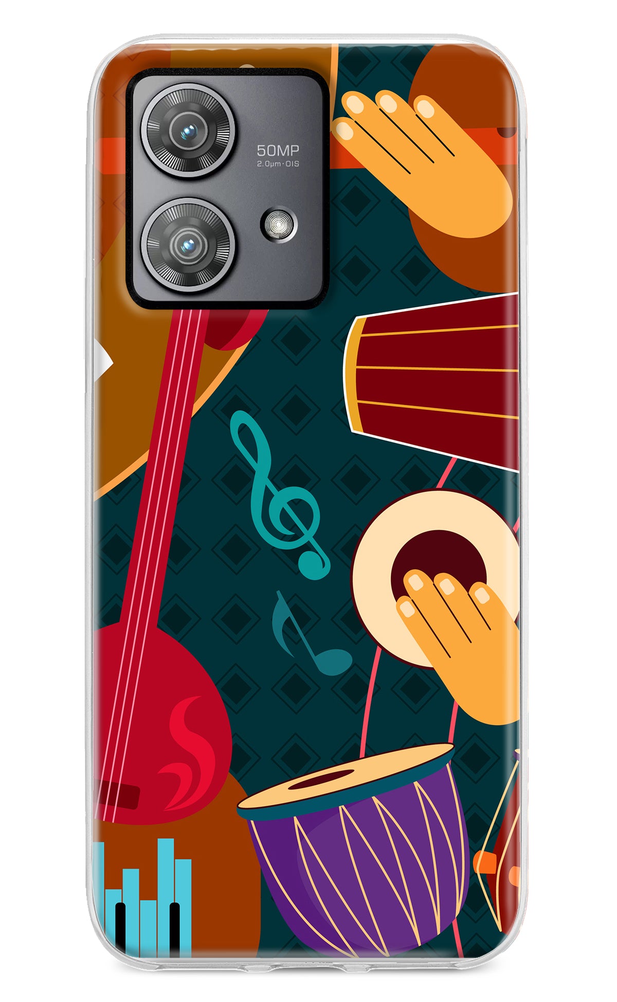 Music Instrument Moto Edge 40 Neo Back Cover