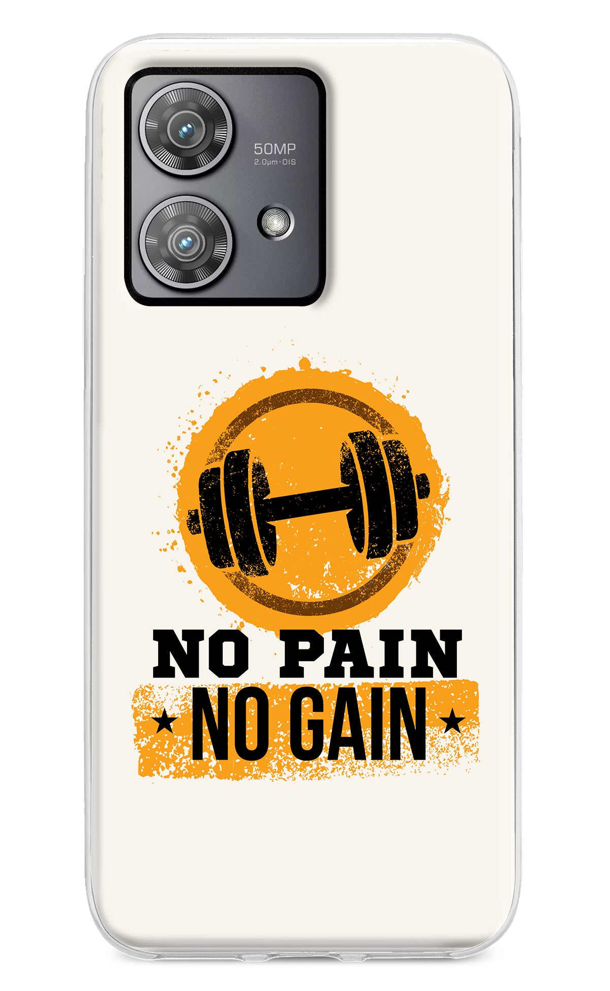 No Pain No Gain Moto Edge 40 Neo Back Cover